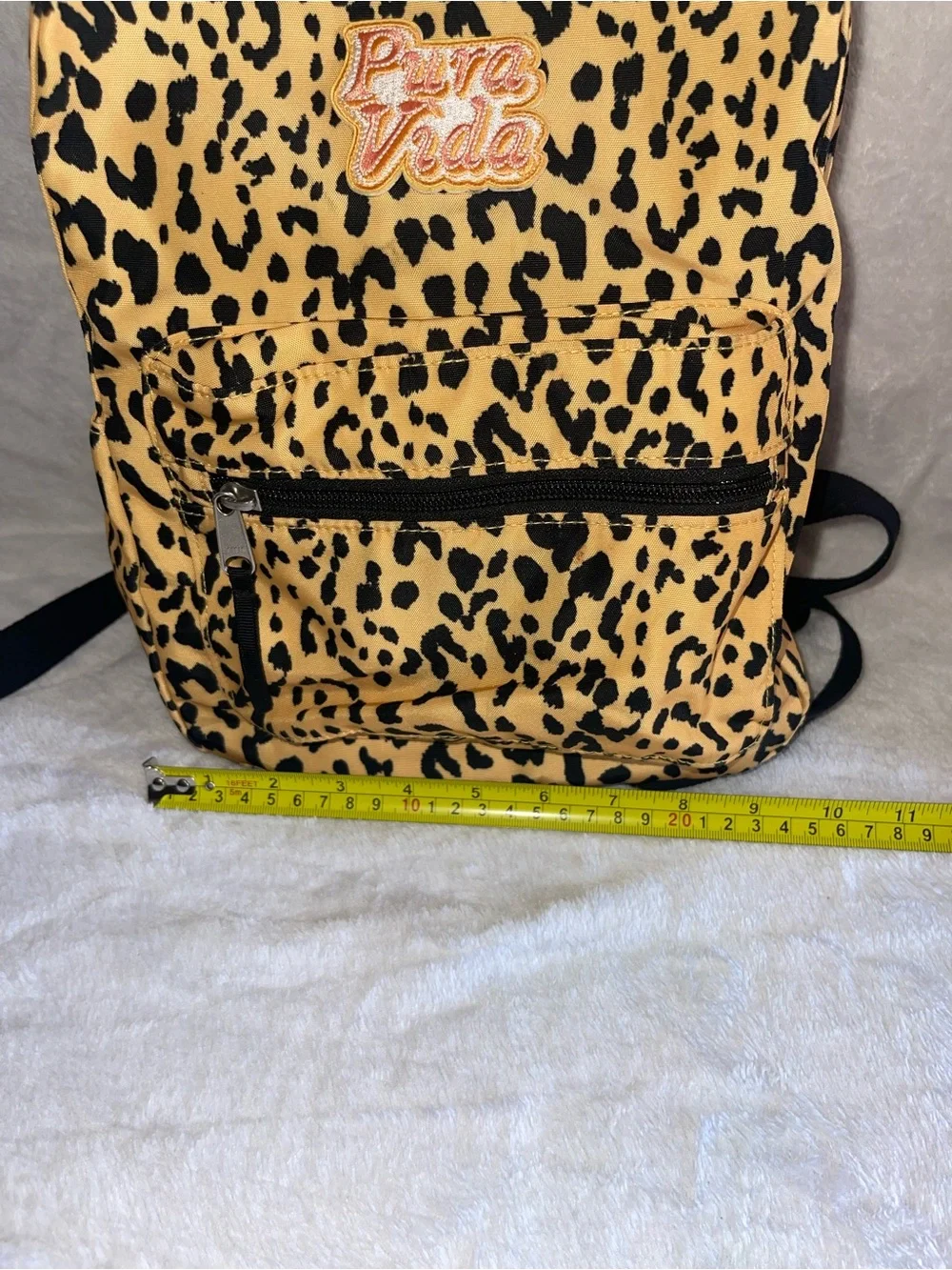 Puts Vida Leopard Print Kids Backpack in Brown, Yellow-Gold and Black